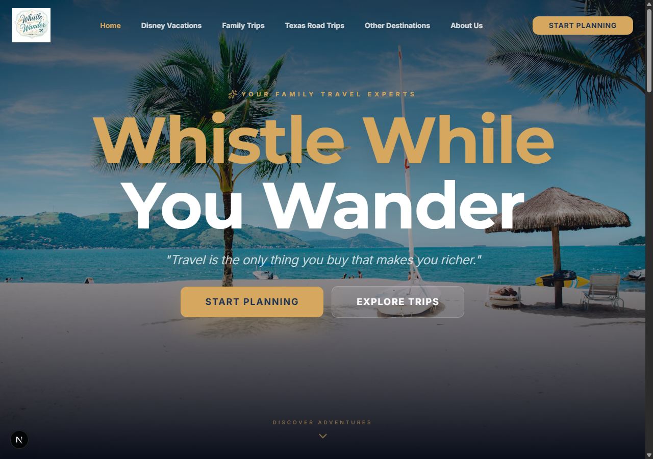 Homepage (run locally)