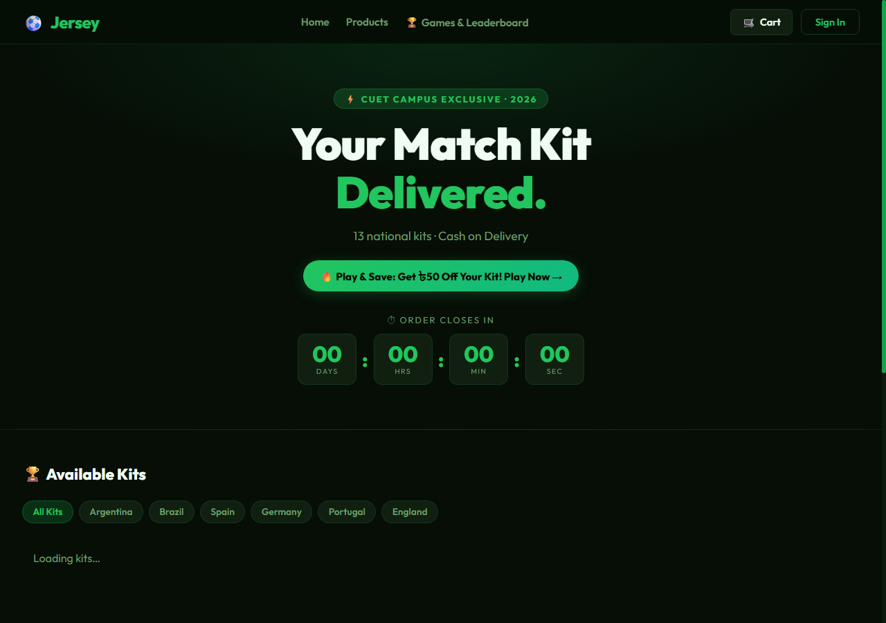 Homepage (live site)